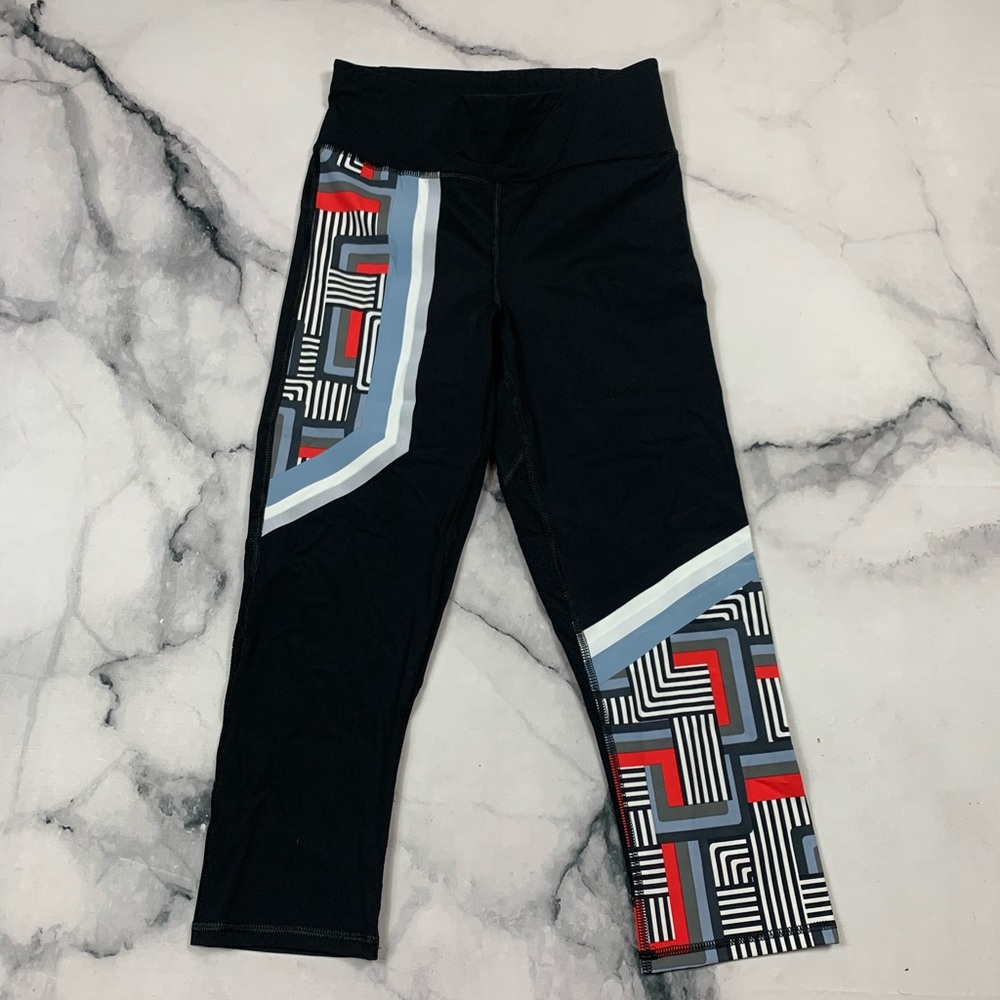 Sweaty Betty black print  legging tights running Colorblock size xs